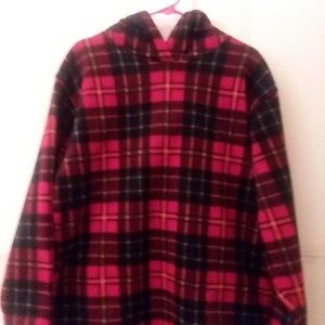 Lauren Ralph Lauren Red Plaid Hoodie Size Small
